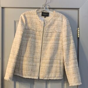 Lafayette 148 New York Cream Tweed Jacket